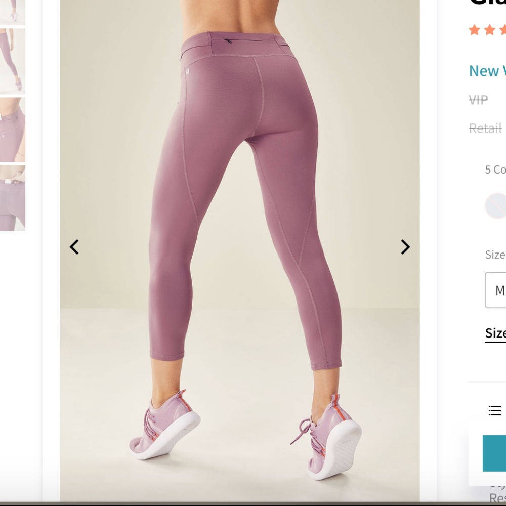 Fabletics mauve leggings never worn medium